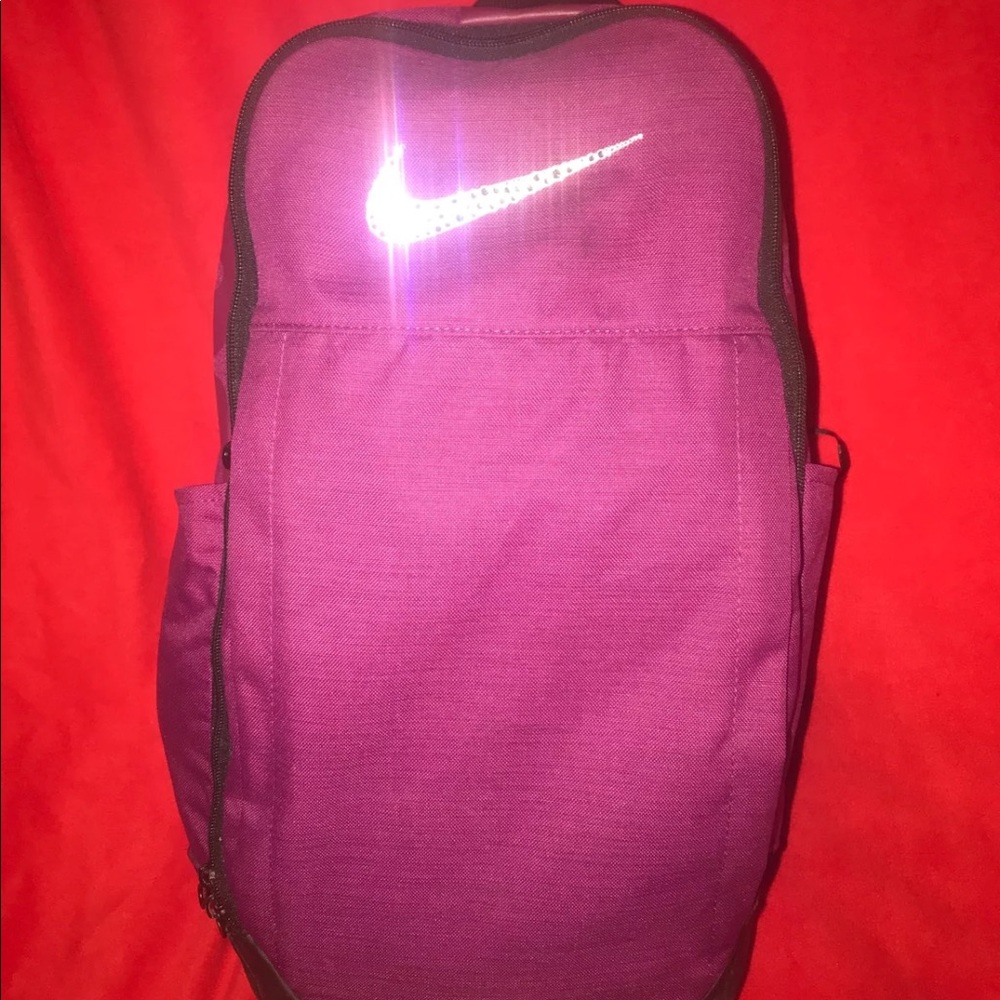 Nike Bling Swarovski Backpack maroon pink